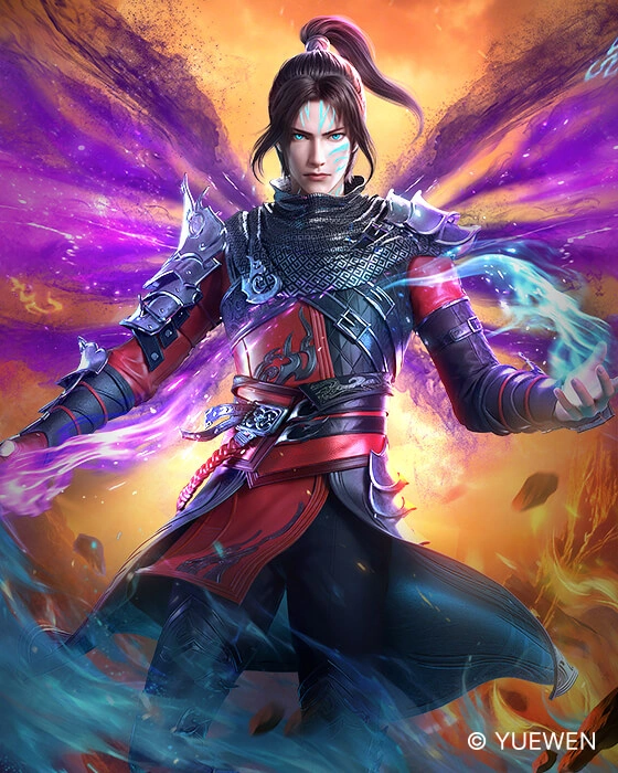 Action character art for keyboard and mouse mapped combat on MuMuPlayer